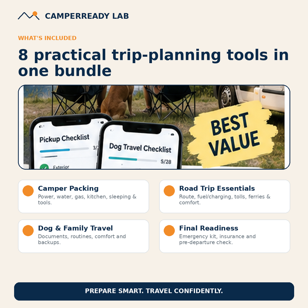 What is included in the CamperReady Complete Camper Trip Planner Bundle